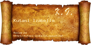 Kutasi Izabella névjegykártya